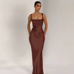 Backless Satin Maxi: Luxe Night Style