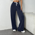 Drawstring Wide Leg Pants with Pockets -runwayfashionista.com
