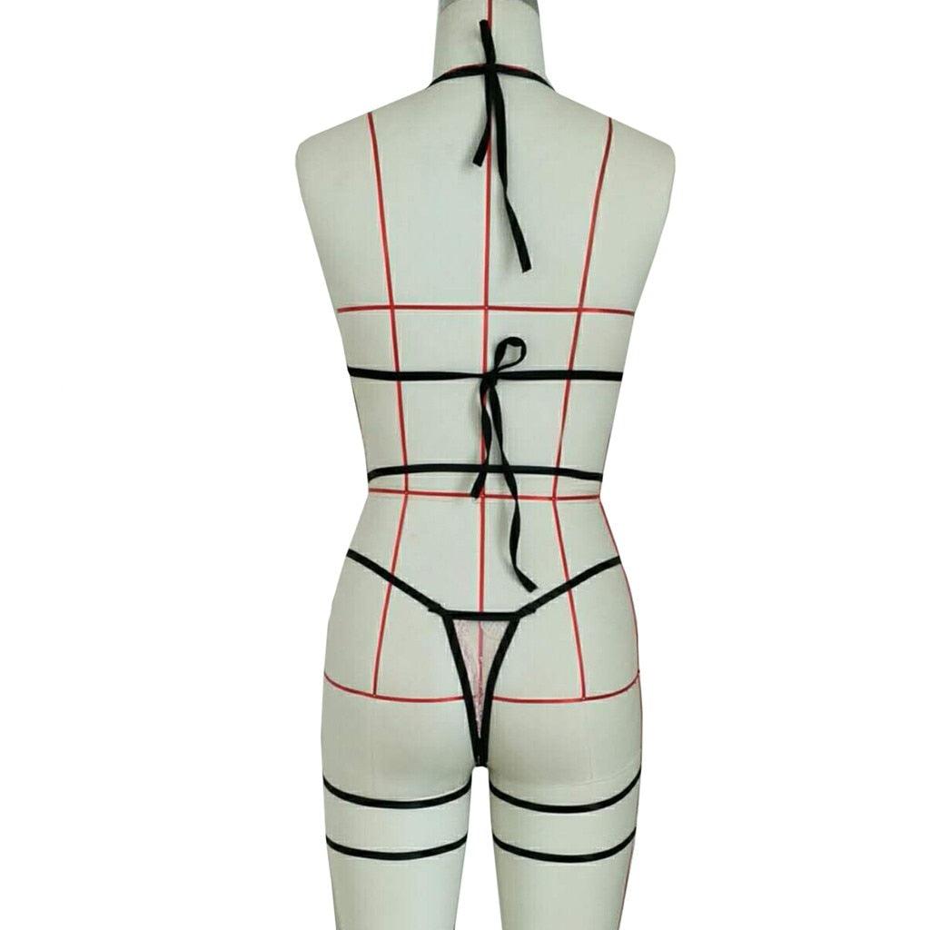 Bandage Lace Lingerie Set - runwayfashionista.com