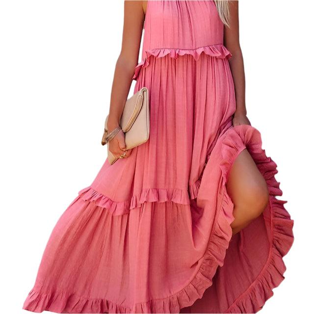 Lotus Leaf Edge Long Dress