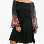 Plus Size Flower Printed Party Dress