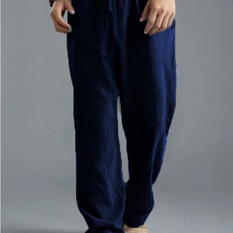 Effortless Comfort: The Ultimate Guide to Loose Casual Straight-Leg Pants! - navy blue