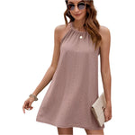 Eyelet sleeveless mini dress - runwayfashionista.com