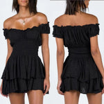 One-Shoulder Elastic WaistRomper - runwayfashionista.com
