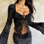 Bold Black Square Neck Top