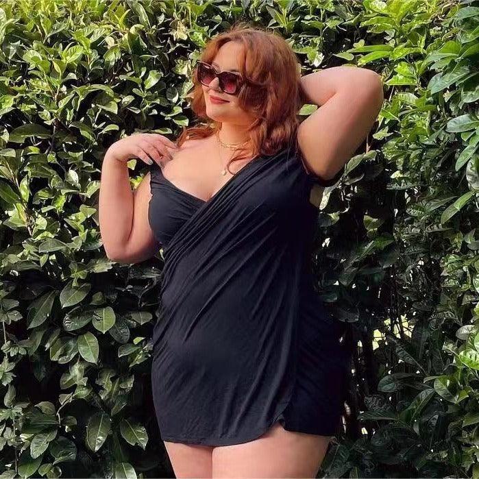 Plus Size Backless Swimsuit