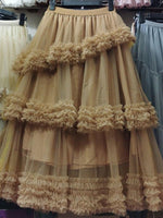 Multi-layer Fungus Edge Stitching Mesh Skirts - runwayfashionista.com