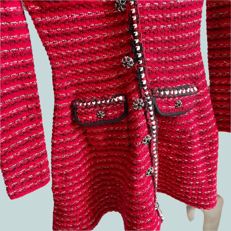 Red Knitted Mini Dress