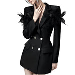 Long sleeve double breasted blazer -runwayfashionista.com