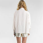 Pleated Irregular Long Sleeved Shirt