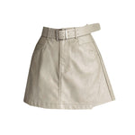 Casual PU Leather Mini Skirt