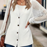 Button Up V-Neck Long Sleeve Outerwear - runwayfashionista.com