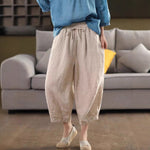 Tied Harem Pants: Edgy Linen Style