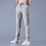 Minimalist High-Waist Ice Silk Loose Pants