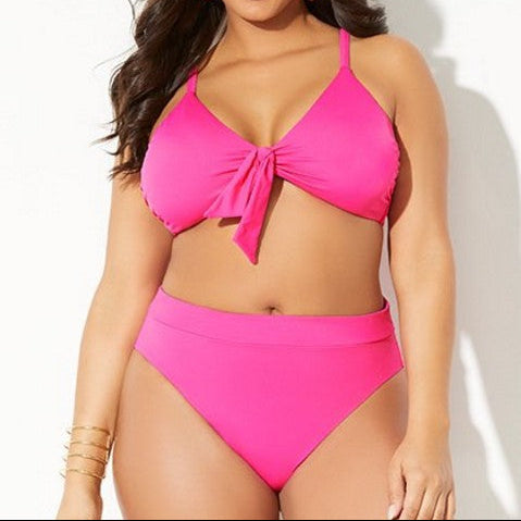 Own Your Look: Confident Plus Size Split Bikini