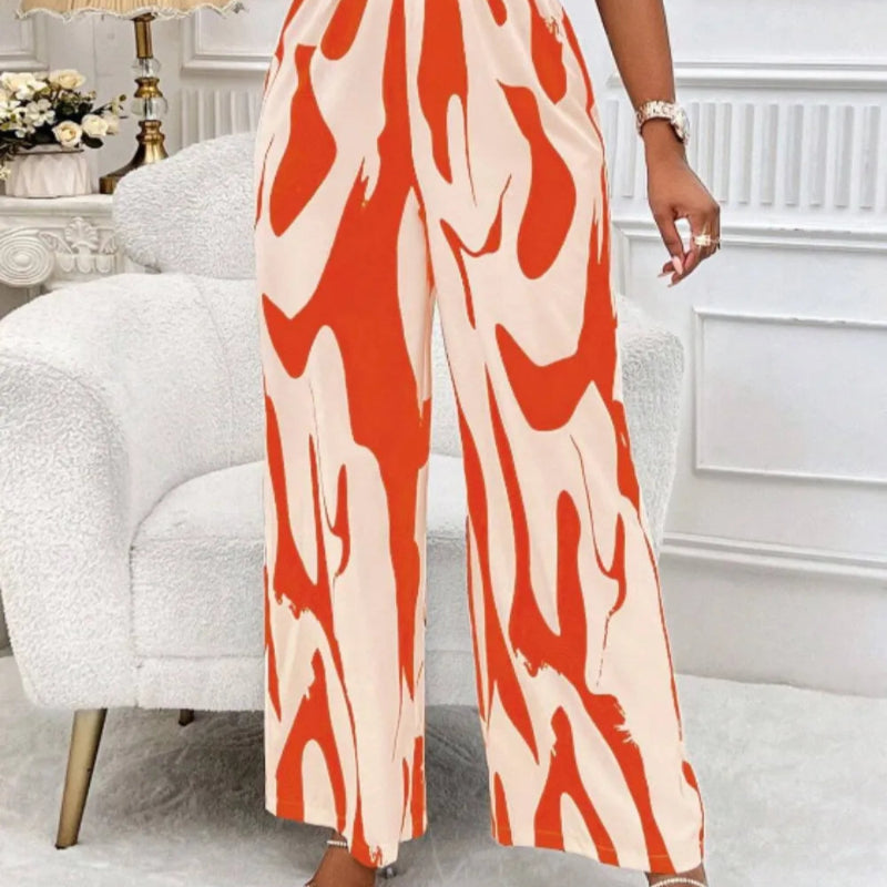 Elegant V-neck batwing sleeve wide jumpsuit - runwayfashionista.com