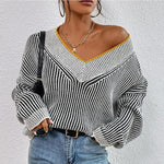 Striped Contrasting Sweater