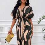 Elegant V-neck batwing sleeve wide jumpsuit - runwayfashionista.com