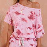 Graffiti tie dye casual two-piece set - runwayfashionista.com