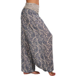High-Waist Digital Print Wide Harem Pants
