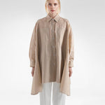 Loose Silhouette Long Striped Shirt