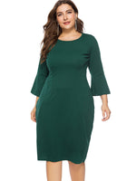 The Power Sleeve: Plus Size Bell Sleeve Sheath Dress