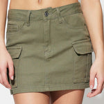 Pocketed Mini Denim Skirt - runwayfashionista.com