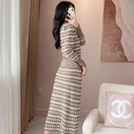 Single buckle Shirt+Pencil Skirt Two Pieces Set - runwayfashionista.com