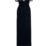 Rhinestone Flower Red Carpet Dress