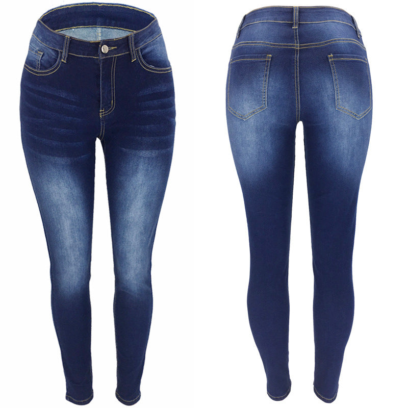 Low Waist Multi-Color Hip Lifting Slim Fit Women's Jeans - runwayfashionista.com