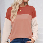 Round Neck Long Sleeve Sweatshirt - Runwayfashionista.com