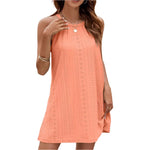 Eyelet sleeveless mini dress - runwayfashionista.com