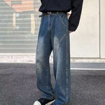 Retro Street Trend Straight Leg Denim Jeans