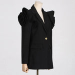 Long sleeve temperament blazer - runwayfasionista.com