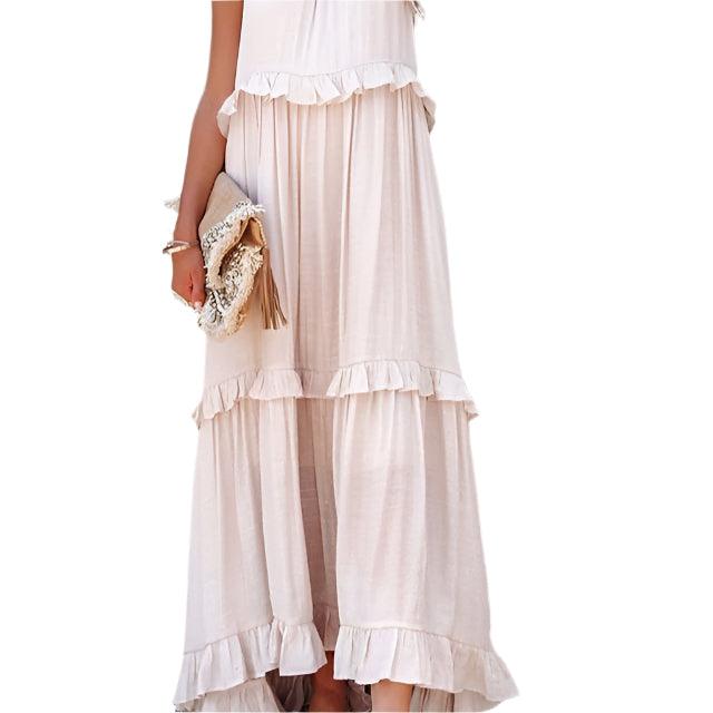 Lotus Leaf Edge Long Dress