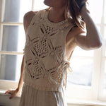 Sleeveless Hollow Out Vest