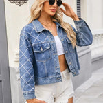 Pearl trim long sleeve jacket - runwayfashionista.com