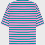 Casual Striped Quarter Sleeve T - Shirt - runwayfashionista.com