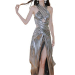 Hanging Neck Banquet Dress
