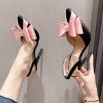Skyline Elegance: The Silk & Satin Pointed Slim High Heels