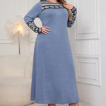 Statement Plus Size Printed Midi Dress