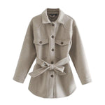 Luxurious Belt Shirt Coat. Versatile, modern, chic