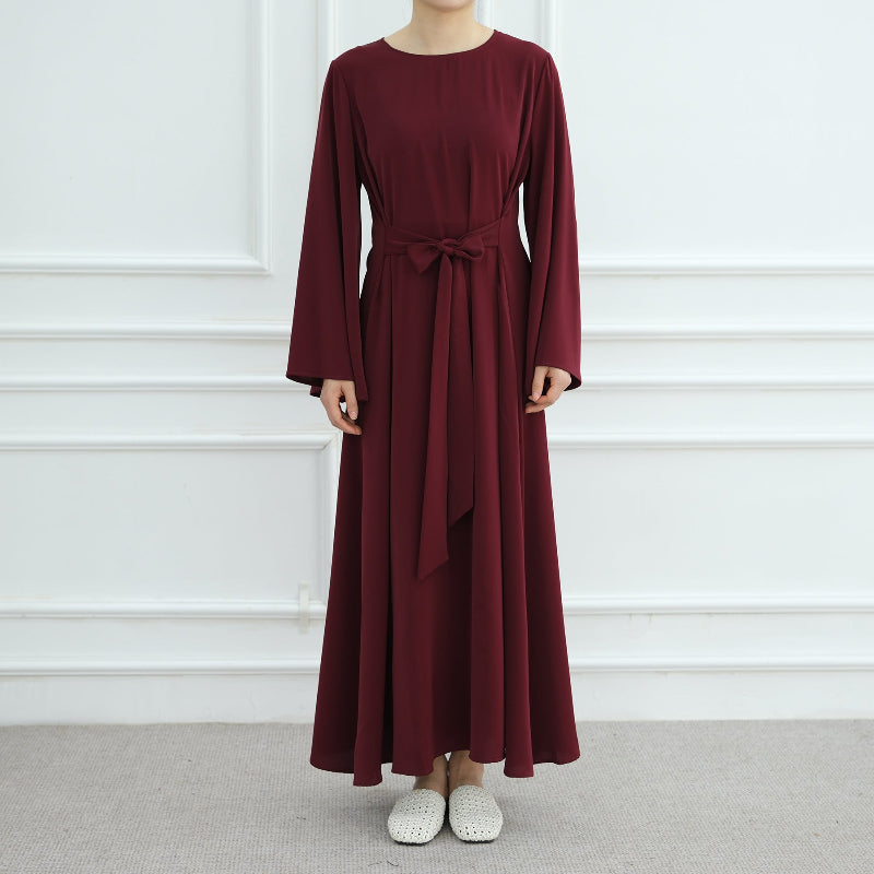 Simple Solid Color Dress Abaya