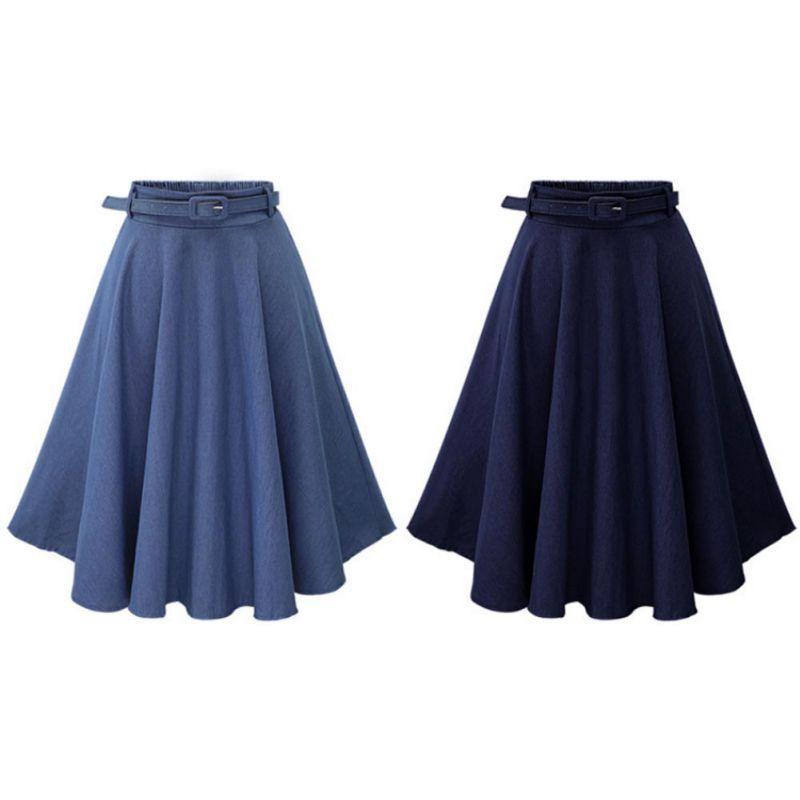 High Elastic Waist Streetwear Midi Skirt - runwayfashionista.com