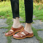 Sandals with thick soles and sloping heels - runwayfashionista.com