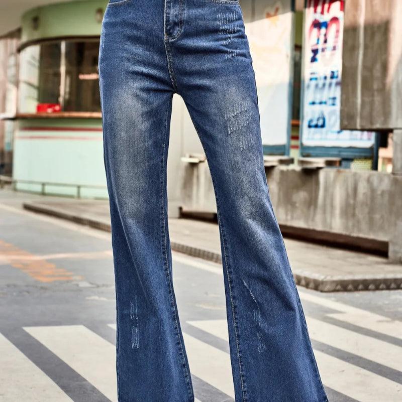 High Rise bootcut jeans - runwayfashionista.com