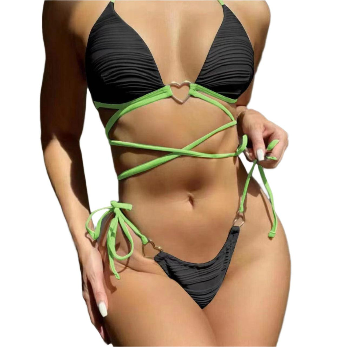 Drawstring strap bikini