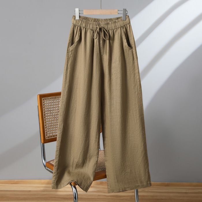 Coastal Ease: The Linen-Blend Wide Leg Pant