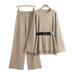 Wide Leg Pants Loose Temperament Two - Piece Set