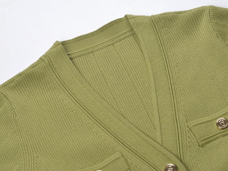 Green Knitted Sweater Dresses